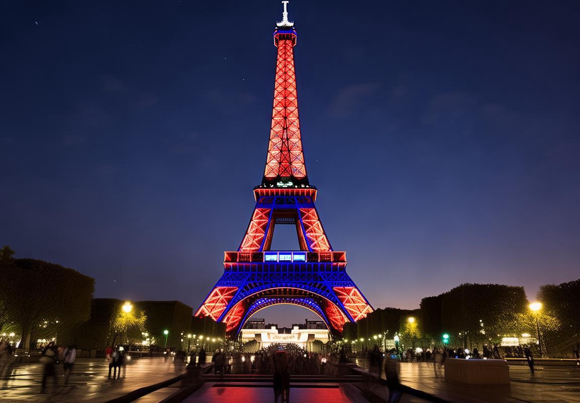 粉丝应援震撼巴黎，BLG队徽投影至埃菲尔铁塔